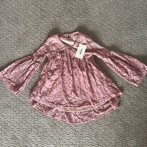 Joyfolie Mia Joy Julia Top Dusty Coral Size 6 Lace NWT